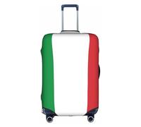YBGHDAA Housse de valise imprimée drapeau de l'Italie avec fermeture éclair, trous de poignée, matériau élastique pour garder les bagages fermés, idéal pour les voyages, blanc, S