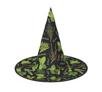 YBGHDAA Lot de 2 chapeaux d'Halloween pliables et légers pour jeux de rôle, basilic, thym, aneth et romarin