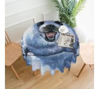 YBGHDAA Nappe ronde en polyester avec peinture de phoque du Groenland - 152,4 cm - Style vintage - Décoration et salle à manger