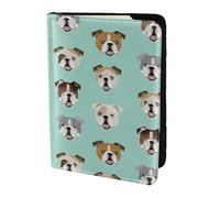 YBGHDAA Porte-passeport amusant avec imprimé bouledogue anglais indispensable pour homme et femme - Convient à tous les passeports standard, Noir , Taille unique