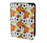 YBGHDAA Porte-passeport avec impression ballon de sport indispensable pour homme et femme - Convient à tous les passeports standard, Noir , Taille unique