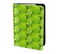 YBGHDAA Porte-passeport avec impression de feuilles de grenouille - Indispensable pour homme et femme - Convient à tous les passeports standard, Noir , Taille unique