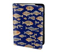 YBGHDAA Porte-passeport avec impression de poissons sous-marins - Indispensable pour les femmes et les hommes - Convient à tous les passeports standard, Noir , Taille unique
