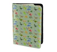 YBGHDAA Porte-passeport avec impression d'images de dinosaures de dessin animé - Indispensable pour les femmes et les hommes - Convient à tous les passeports standard, Noir , Taille unique