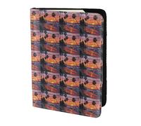 YBGHDAA Porte-passeport avec impression palmier et coucher de soleil - Indispensable pour homme et femme - Convient à tous les passeports standard, Noir , Taille unique