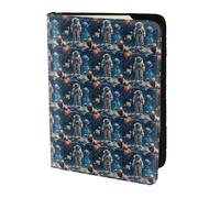 YBGHDAA Porte-passeport avec impression spatiale indispensable pour homme et femme Compatible avec tous les passeports standard, Noir , Taille unique
