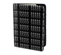 YBGHDAA Porte-passeport d'Halloween avec motif tête de mort squelette - Indispensable pour les voyages - Pour homme et femme - Convient à tous les passeports standard, Noir , Taille unique