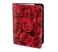 YBGHDAA Porte-passeport imprimé rose rouge indispensable pour homme et femme - Convient à tous les passeports standard, Noir , Taille unique