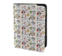 YBGHDAA Porte-passeport mexicain avec impression de symboles salsa - Indispensable pour les femmes et les hommes - Pour passeport - Compatible avec tous les passeports standard, Noir , Taille unique