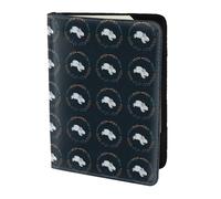 YBGHDAA Porte-passeport mignon imprimé lapin blanc indispensable pour les femmes et les hommes pour cartes de passeport portefeuille compatible avec tous les passeports standard, Noir , Taille unique