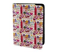 YBGHDAA Porte-passeport pour journal scolaire en anglais - Indispensable pour les voyages - Pour homme et femme - Convient à tous les passeports standard, Noir , Taille unique