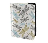 YBGHDAA Porte-passeport simple imprimé libellule indispensable pour homme et femme - Convient à tous les passeports standard, Noir , Taille unique