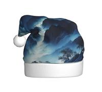 YBGHDAA Rocky Mountain Bonnet de Noël en peluche avec pompon blanc pour cérémonie annuelle