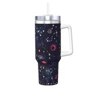 YBGHDAA Star Constellation Map Printing - Tasse à glace avec poignée - Gobelet étanche en acier inoxydable pour homme et femme - 1200 ml