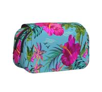 YBGHDAA Trousse à crayons Hello Hawaï avec impression gel - Sac de rangement portable pour artiste et peinture, Noir , Taille unique, Organiseur de sac