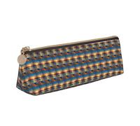 YBGHDAA Trousse à crayons triangulaire avec impression « Last Sun Rays of Over The Sea Waves » - Cadeau idéal pour garçons et filles, blanc, Taille unique, Trousse de maquillage