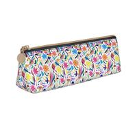 YBGHDAA Trousse à crayons triangulaire avec imprimé d'animaux Otomi mexicains pour garçons et filles, blanc, Taille unique, Trousse de maquillage