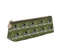 YBGHDAA Trousse à crayons triangulaire avec imprimé loon nature oiseau pour garçons et filles, blanc, Taille unique, Trousse de maquillage