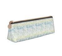 YBGHDAA Trousse à crayons triangulaire avec motif algues vertes et bleu marine, blanc, Taille unique, Trousse de maquillage