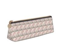 YBGHDAA Trousse à crayons triangulaire avec motif Tour Eiffel et fleurs de Paris pour garçons et filles, blanc, Taille unique, Trousse de maquillage