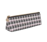 YBGHDAA Trousse à crayons triangulaire Motif Tour Eiffel Paris Street Rose Imprimé floral Pour garçons et filles, blanc, Taille unique, Trousse de maquillage