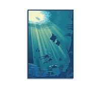 YBHF Affiche de sport vintage rétro pour plongée sous-marine - Art mural - Décoration de chambre et de bureau - 20 x 30 cm - Sans cadre