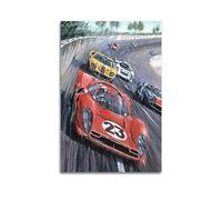 YBHF Affiche de voiture de course 1967 Daytona 24 heures - Art mural rétro esthétique - Décoration de chambre ou de bureau - 30 x 45 cm - Sans cadre