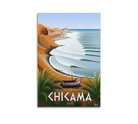 YBHF Affiche de voyage vintage Chicama Servicio De Zodiac - Décoration murale rétro esthétique pour chambre et bureau - 50 x 75 cm - Sans cadre