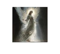 YBHF Affiche murale avec guide ange - Décoration de chambre rétro esthétique - 30 x 30 cm - Sans cadre