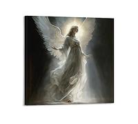 YBHF Affiche murale avec guide d'ange - Décoration de chambre rétro esthétique - 70 x 70 cm - Style cadre