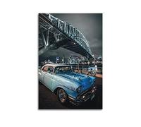 YBHF Affiche murale de voiture vintage pour Chevrolet - Décoration de chambre rétro esthétique - 30 x 45 cm - Sans cadre
