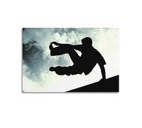 YBHF Parkour Free Running Poster mural imprimé rétro esthétique décoration de chambre de bureau 60 x 90 cm sans cadre