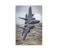 YBHF Poster avion de chasse pour F-15, art mural rétro esthétique, décoration de chambre, peinture sur toile pour la maison et le bureau, 60 x 90 cm, sans cadre