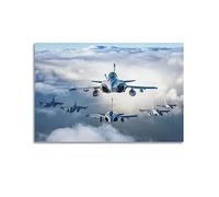 YBHF Poster de combat Rafale Fighter Jet - Décoration murale rétro esthétique - 40 x 60 cm - Style sans cadre