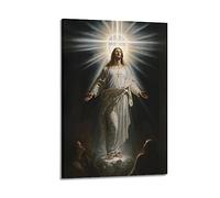 YBHF Poster de Jésus chrétien catholique Jésus mon Seigneur - Art mural rétro esthétique - Décoration de chambre - Peinture sur toile 20 x 30 cm - Style cadre