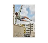 YBHF Poster de sports extrêmes Parkour Free Running - Art mural rétro esthétique - Décoration de chambre ou de bureau - 30 x 45 cm - Sans cadre