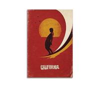 YBHF Poster de surf vintage California Dreaming - Impression rétro esthétique - Décoration de chambre ou de bureau - 40 x 60 cm - Sans cadre