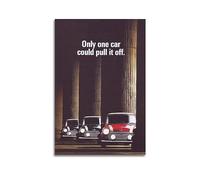 YBHF Poster de voiture classique pour mini affiche d'art mural rétro esthétique décoration de chambre ou de bureau 50 x 75 cm, style sans cadre