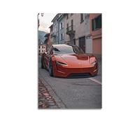 YBHF Poster de voiture de sport électrique pour Tesla Roadster - Art mural rétro esthétique - Décoration de chambre ou de bureau - 30 x 45 cm - Sans cadre
