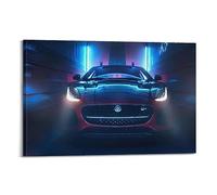 YBHF Poster de voiture de sport pour Jaguar F-TYPE SVR - Décoration murale rétro esthétique pour chambre et bureau - 60 x 90 cm - Style cadre