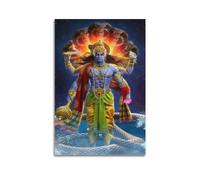 YBHF Poster hindouiste Vishnu - Art mural rétro - Esthétique - Décoration de chambre ou de bureau - 30 x 45 cm - Style sans cadre