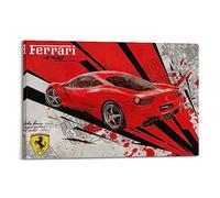 YBHF Poster Supercar pour Ferrari 458 Italia Art Affiche murale rétro esthétique décoration de chambre 30 x 45 cm Style cadre