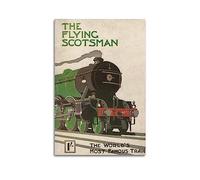 YBHF Poster vintage de voyage en Écosse « The Flying Scotsman » - Art mural rétro esthétique - Décoration de chambre - Pour décoration de maison et de bureau - 20 x 30 cm - Sans cadre