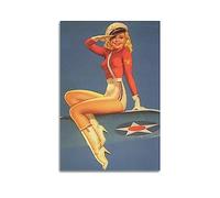 YBHF Poster vintage Pin Up Pinup Girl - Art mural rétro esthétique - Décoration de chambre - Pour décoration de maison et de bureau - 30 x 45 cm - Sans cadre