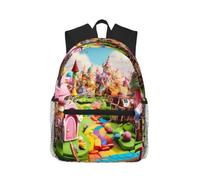 ybhgvc Candy Land Sac à dos unisexe léger et résistant à l'eau Style décontracté