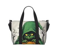 ybhgvc Green Ghost Horror Halloween Pumpkin 1 Print Sac de voyage à main unisexe léger et résistant à l'eau pour w nd vacances fourre-tout