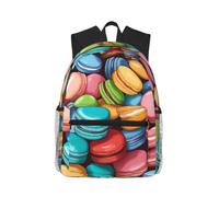 ybhgvc Sac à dos décontracté unisexe léger et résistant à l'eau avec imprimé macaron biscuit