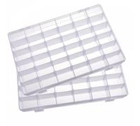 YBhuoo Lot de 2 boîtes à goûter (27,3 x 17,6 cm), boîtes à goûter avec 36 compartiments amovibles, plateau multi-boîtes à goûter avec compartiment pour chocolats, croustilles, noix, biscuits, bonbons,