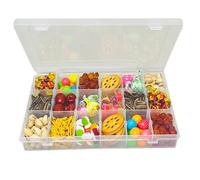 YBhuoo Plateaux à goûter de voyage - Boîte à goûter avec 36 compartiments amovibles, boîte à goûter pour chocolats, chips de pommes de terre, noix, biscuits, bonbons, fruits, etc