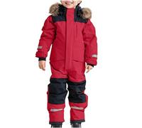 Ybing Combinaison de ski une pièce pour enfant - Chaude - Unisexe - Imperméable - Coupe-vent - Combinaison de neige - Softshell - Capuche en fourrure - Pantalon de ski - Bandes réfléchissantes, #04